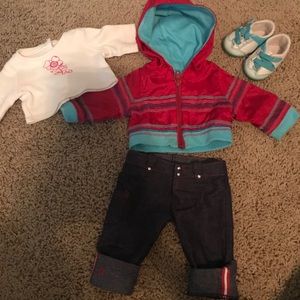 American Girl 18” doll hooded jacket and outfit
